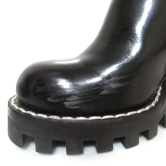 Louis Vuitton LV Monogram Heeled Ankle Chunky Combat Boots Booties 36 / 6 - Picture 8 of 9